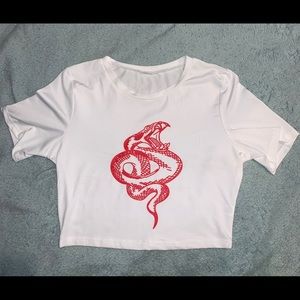 Snake icon crop top